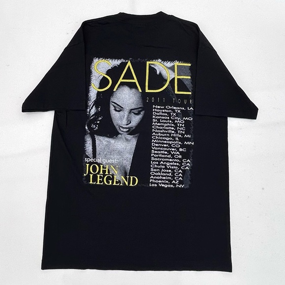 Sade 2011 Tour John Legend Vintage Rap T Shirt Tee Men’s Medium New Without Tags - Picture 3 of 5